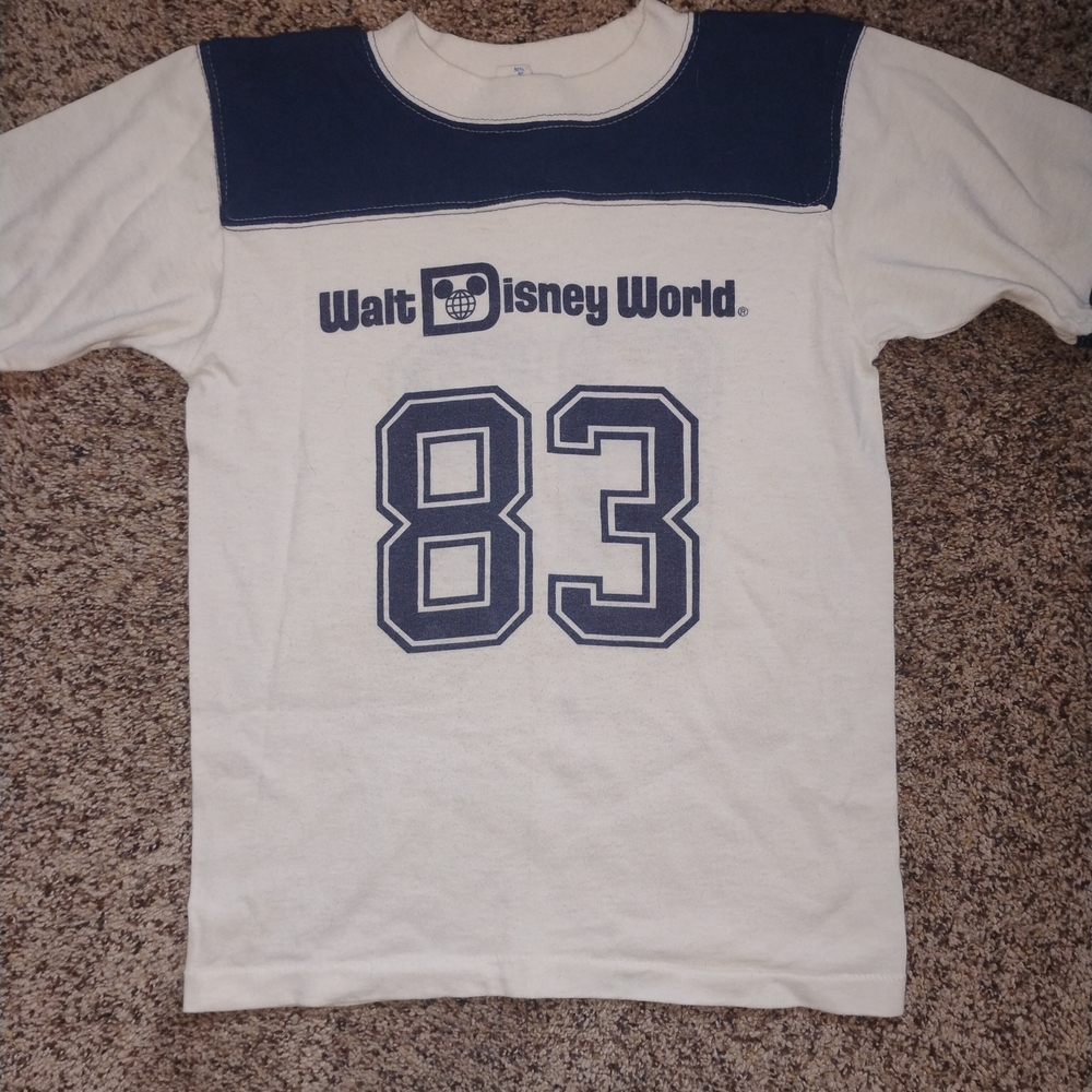 Vintage 80s Disney Kids White and Blue Tee